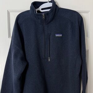 Patagonia Men's Dark Blue Zip-Up Sweater